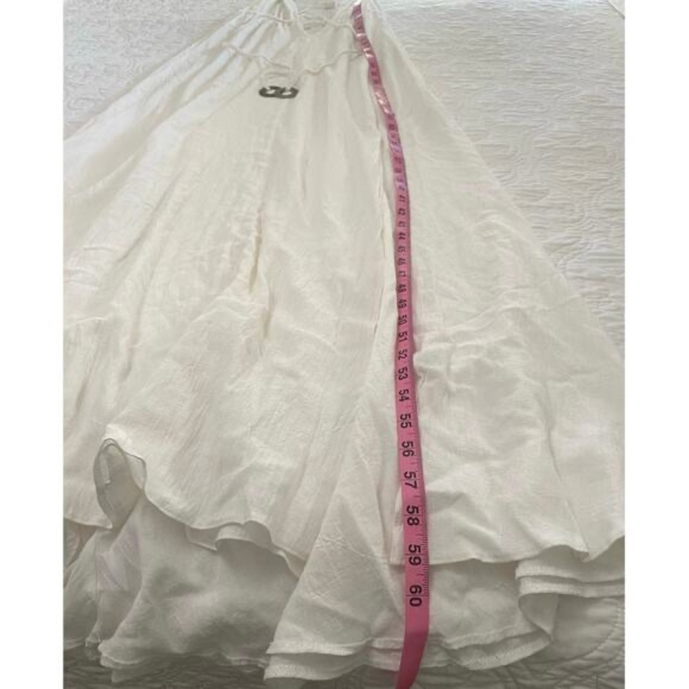 Alexis Maxi Gauze White Dress Deep V Bohemian Coastal Resort Womens Small - Picture 8 of 13
